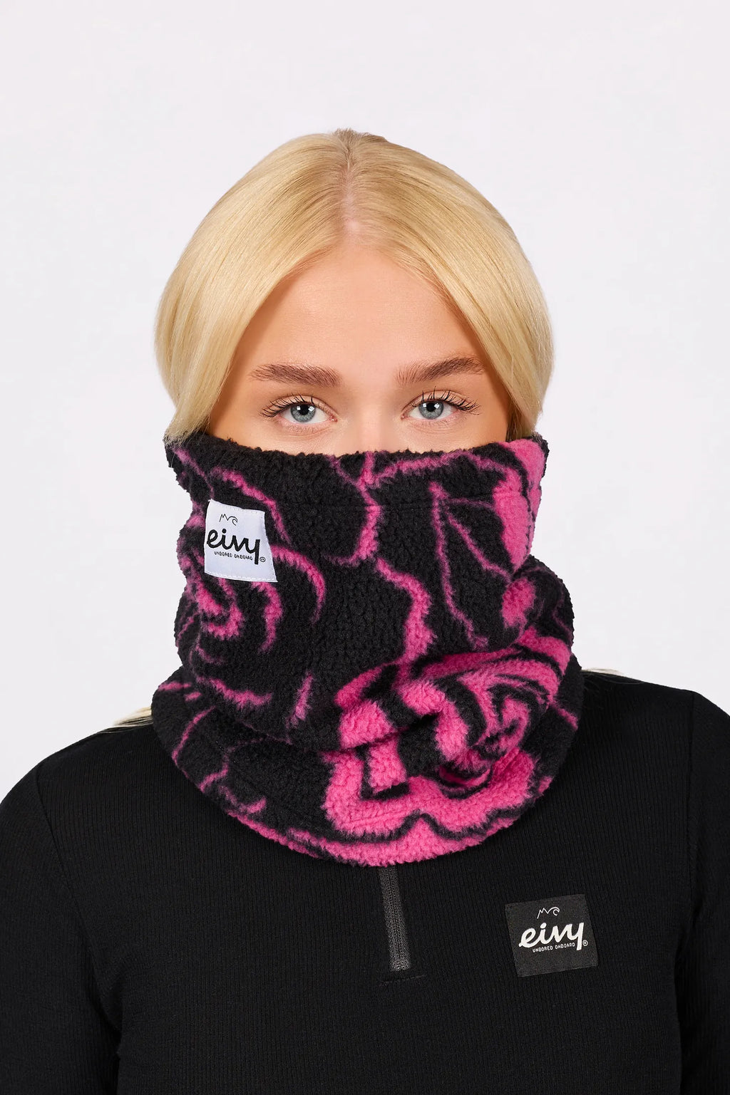 Beanie Sherpa Neckwarmer - Pink Rose