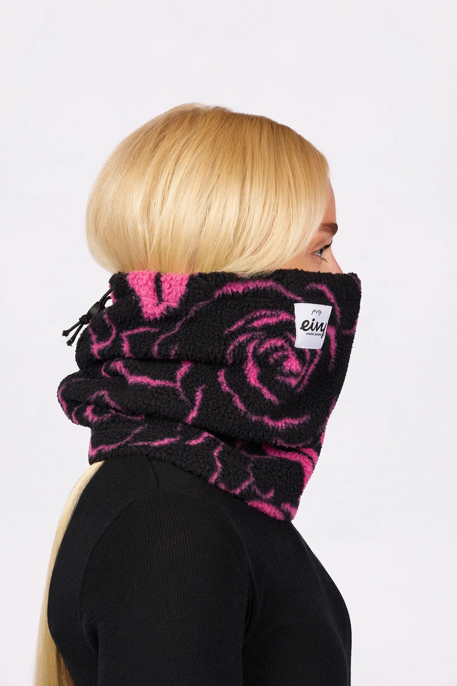 Beanie Sherpa Neckwarmer - Pink Rose