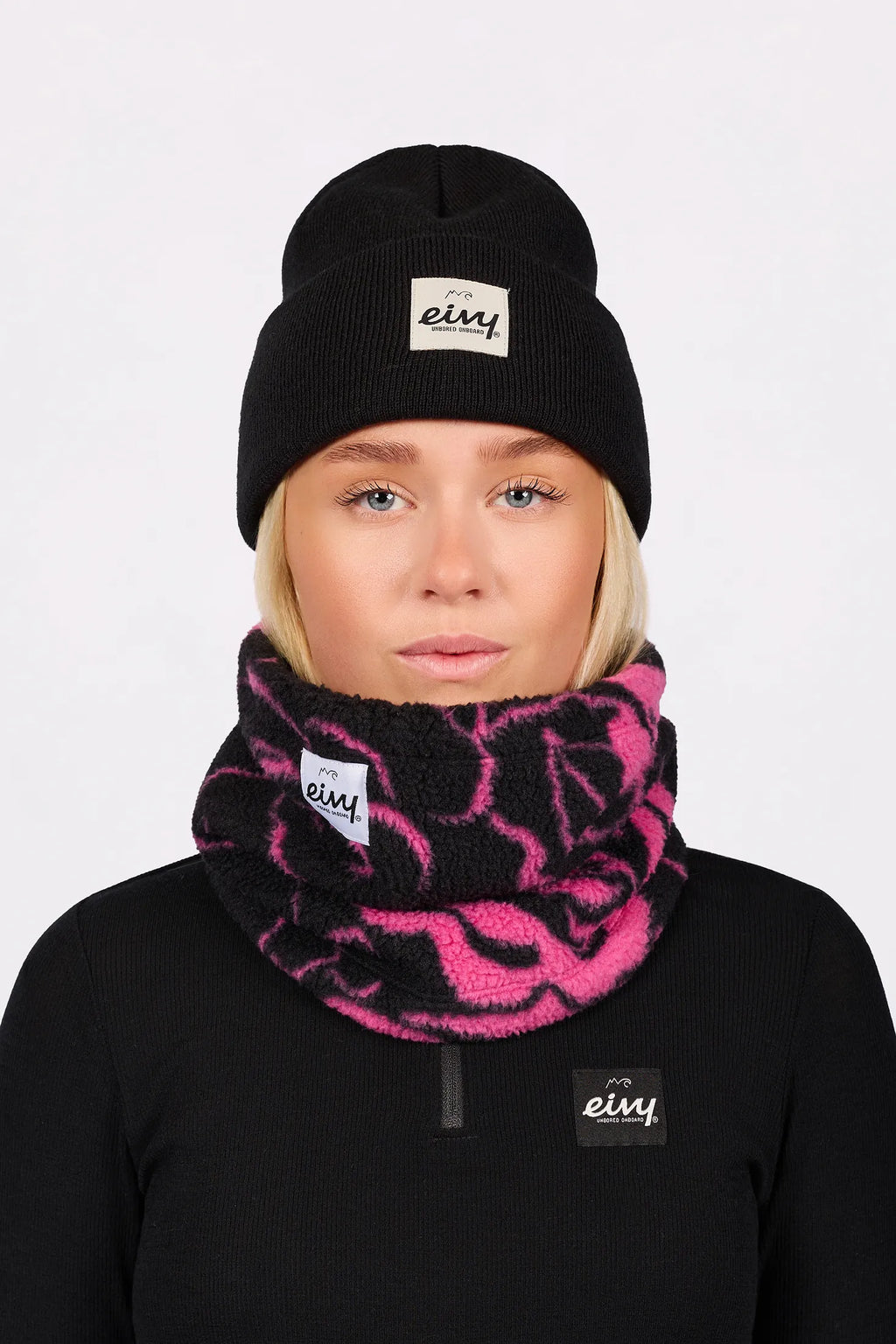 Beanie Sherpa Neckwarmer - Pink Rose