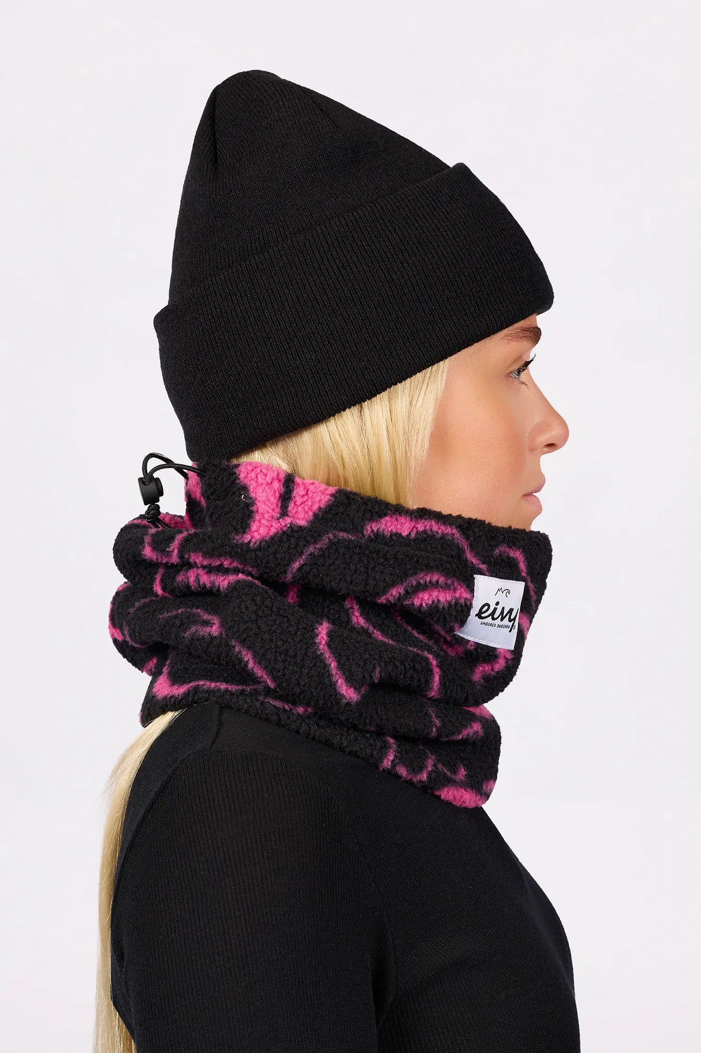 Beanie Sherpa Neckwarmer - Pink Rose