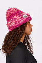 Boucle Knit Beanie - Pink