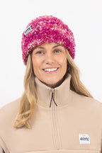 Boucle Knit Beanie - Pink