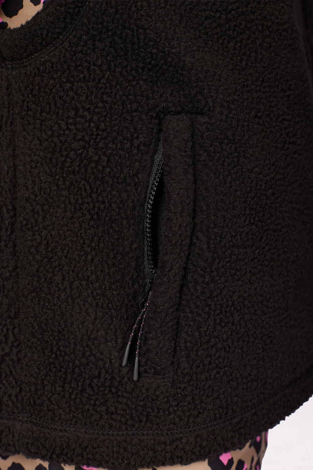 Boxy Sherpa Vest - Black