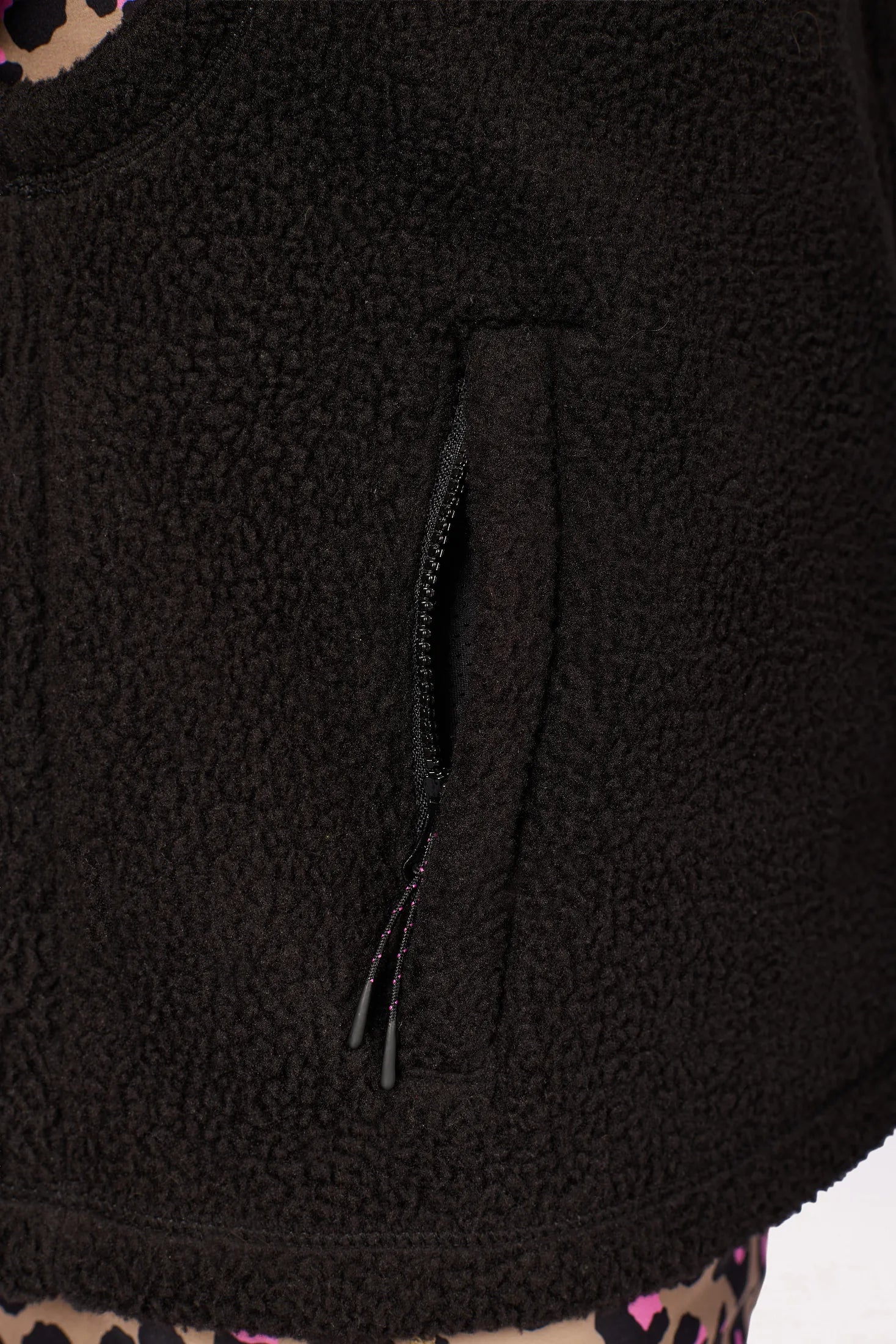 Boxy Sherpa Vest - Black