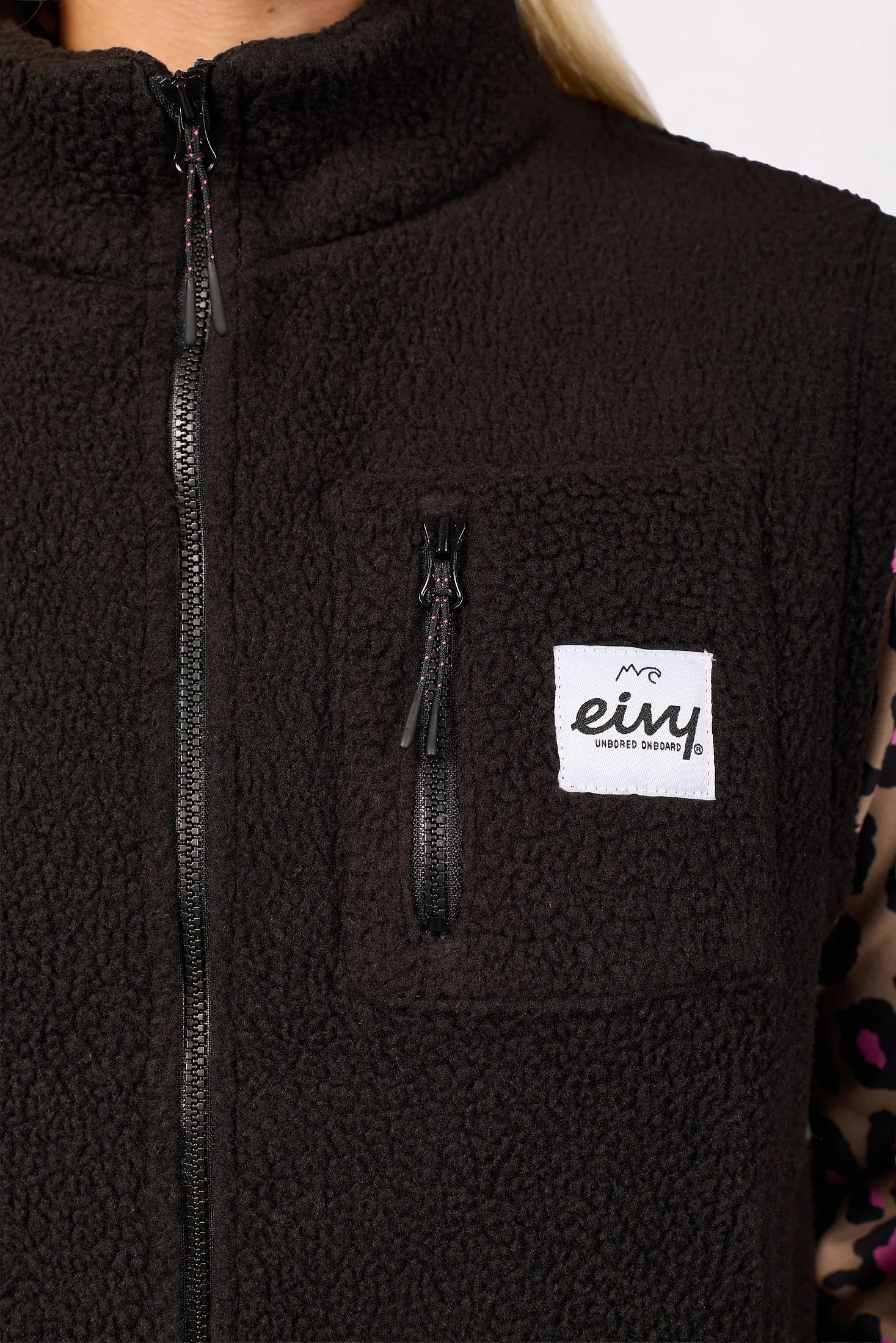 Boxy Sherpa Vest - Black