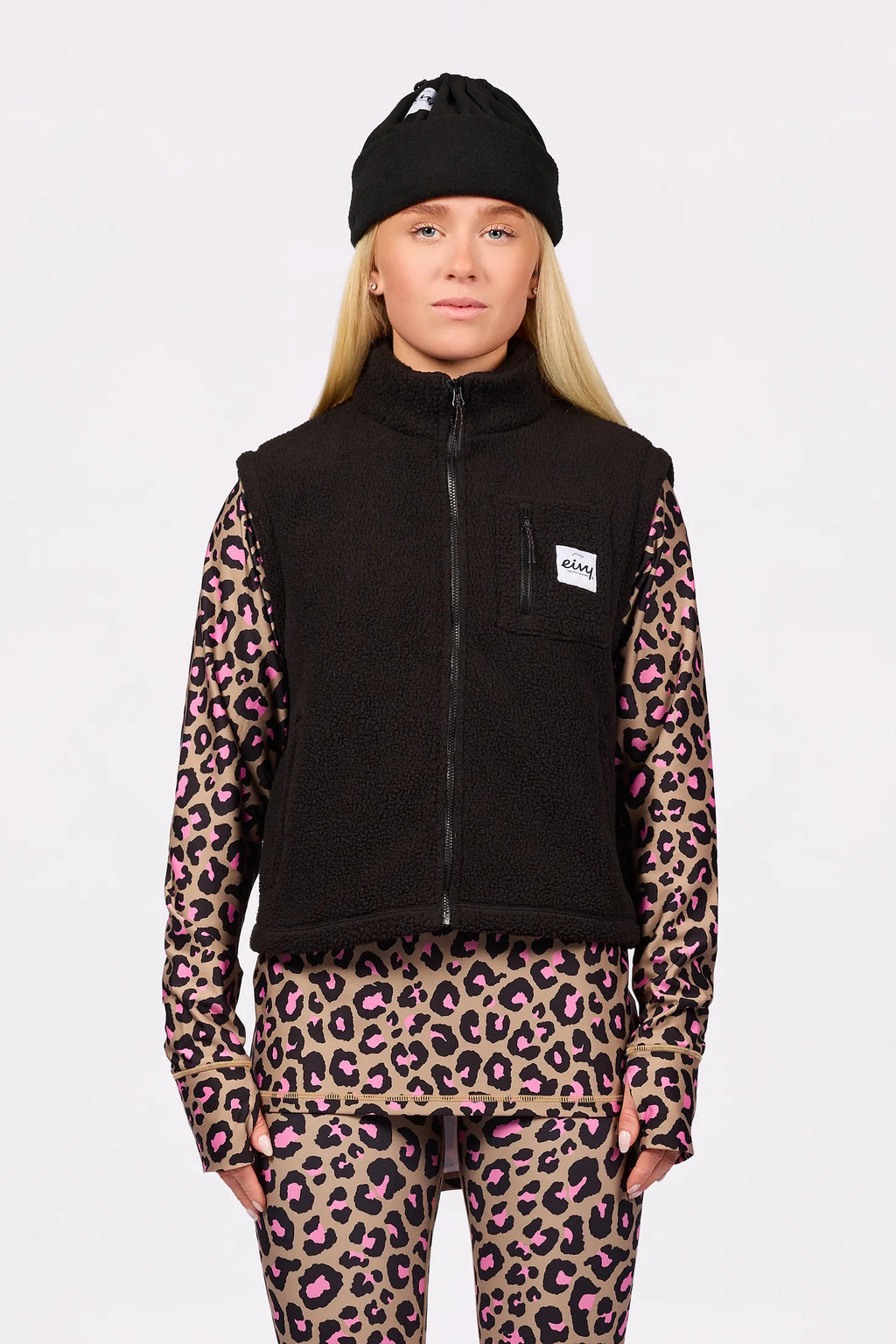 Boxy Sherpa Vest - Black