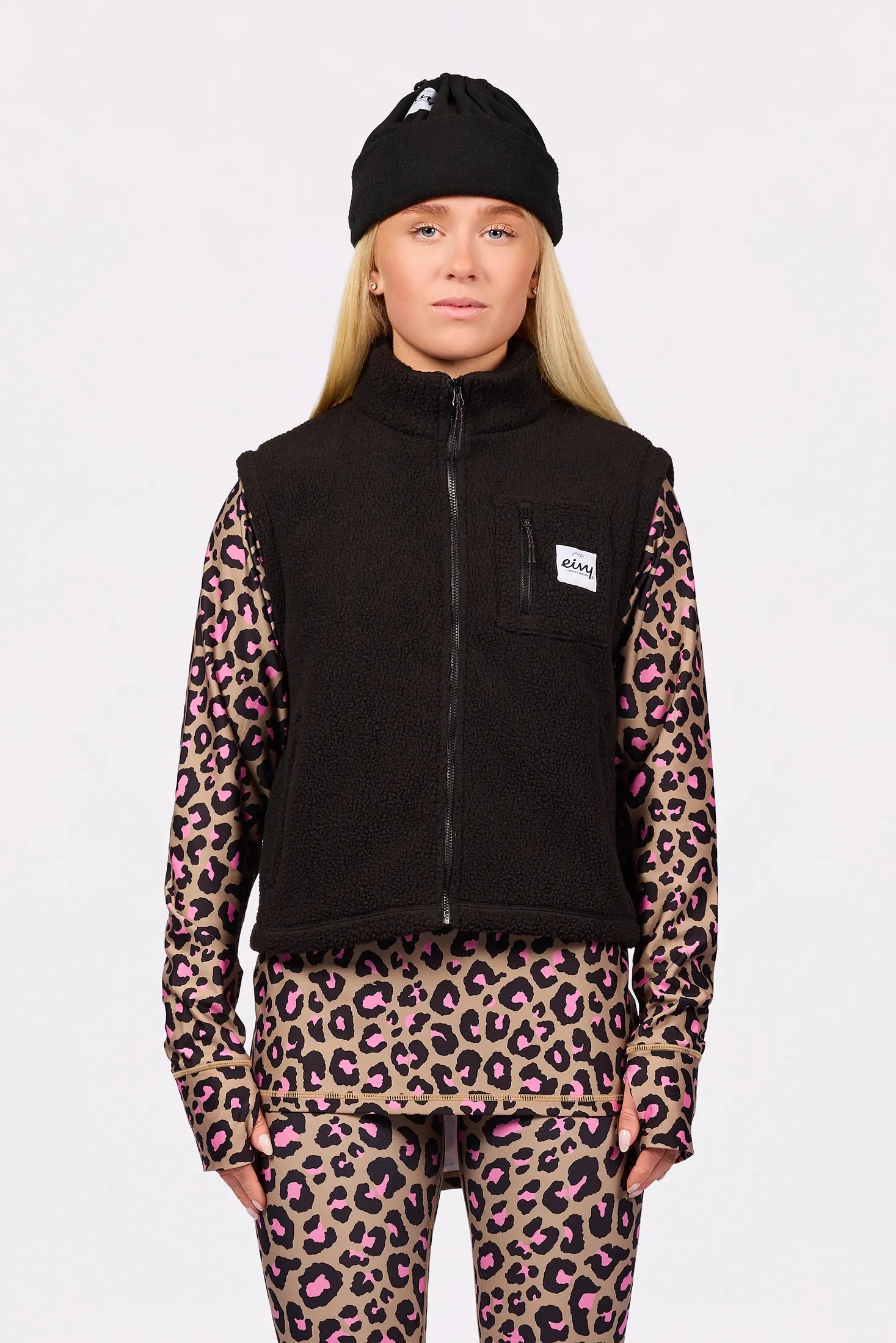 Boxy Sherpa Vest - Black
