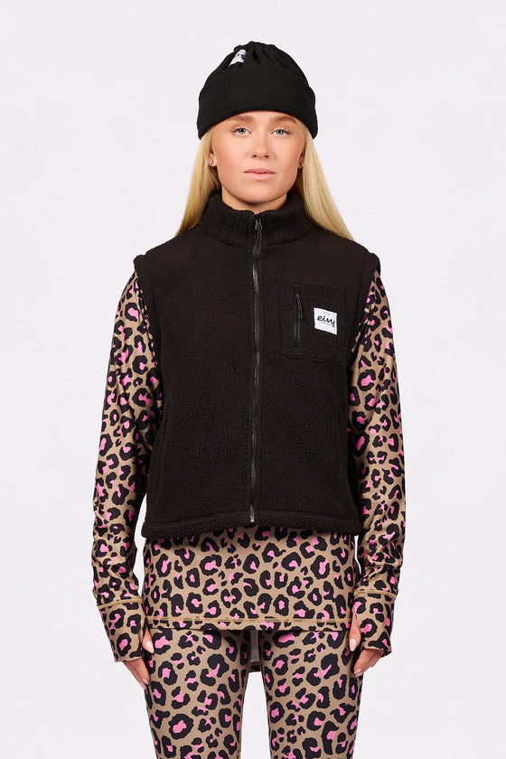 Boxy Sherpa Vest - Black