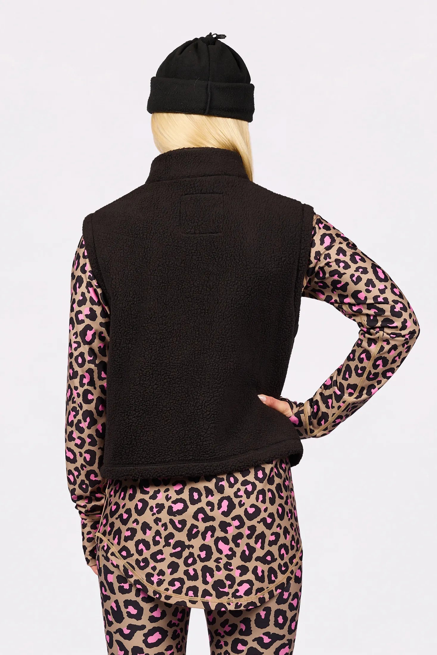 Boxy Sherpa Vest - Black