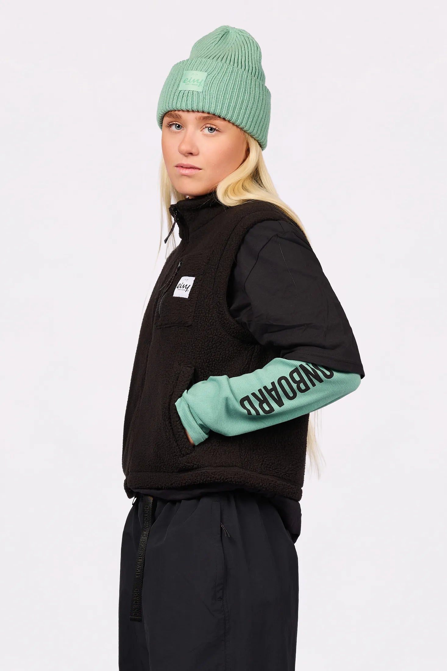 Boxy Sherpa Vest - Black