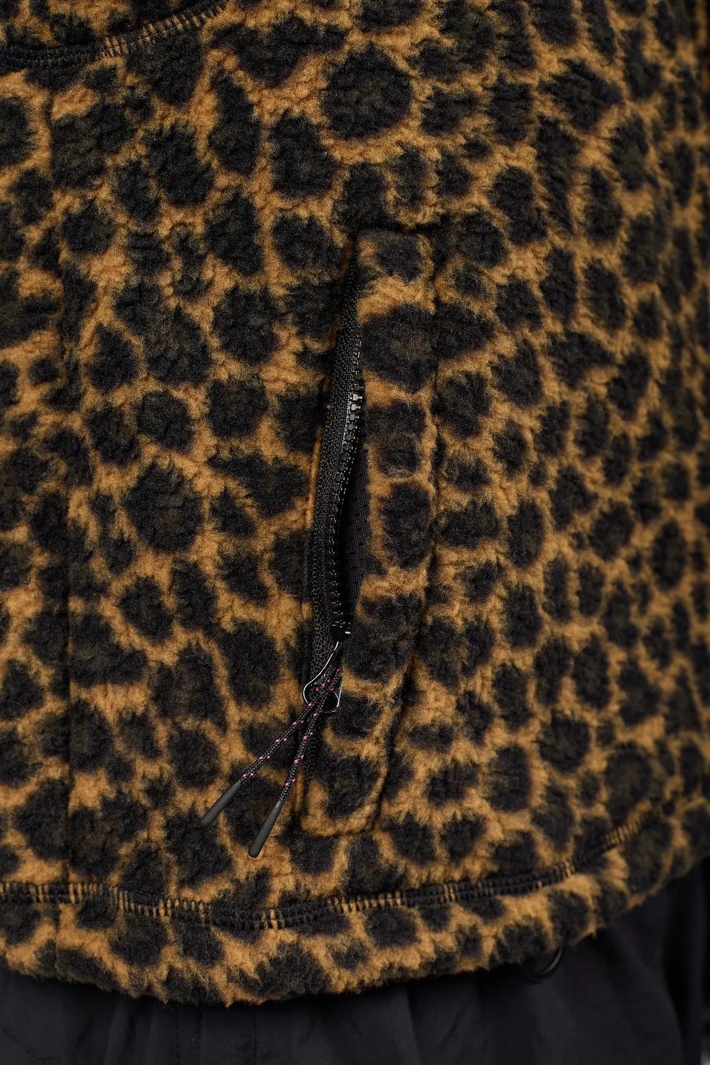 Boxy Sherpa Vest - Leopard