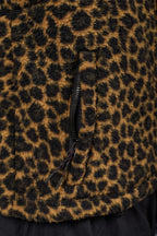 Boxy Sherpa Vest - Leopard