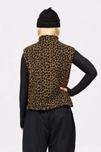 Boxy Sherpa Vest - Leopard