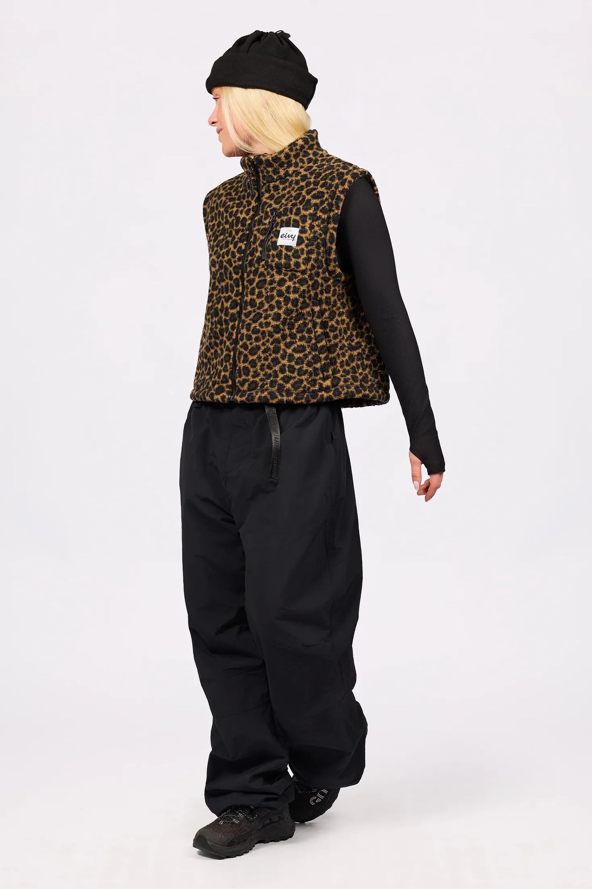 Boxy Sherpa Vest - Leopard