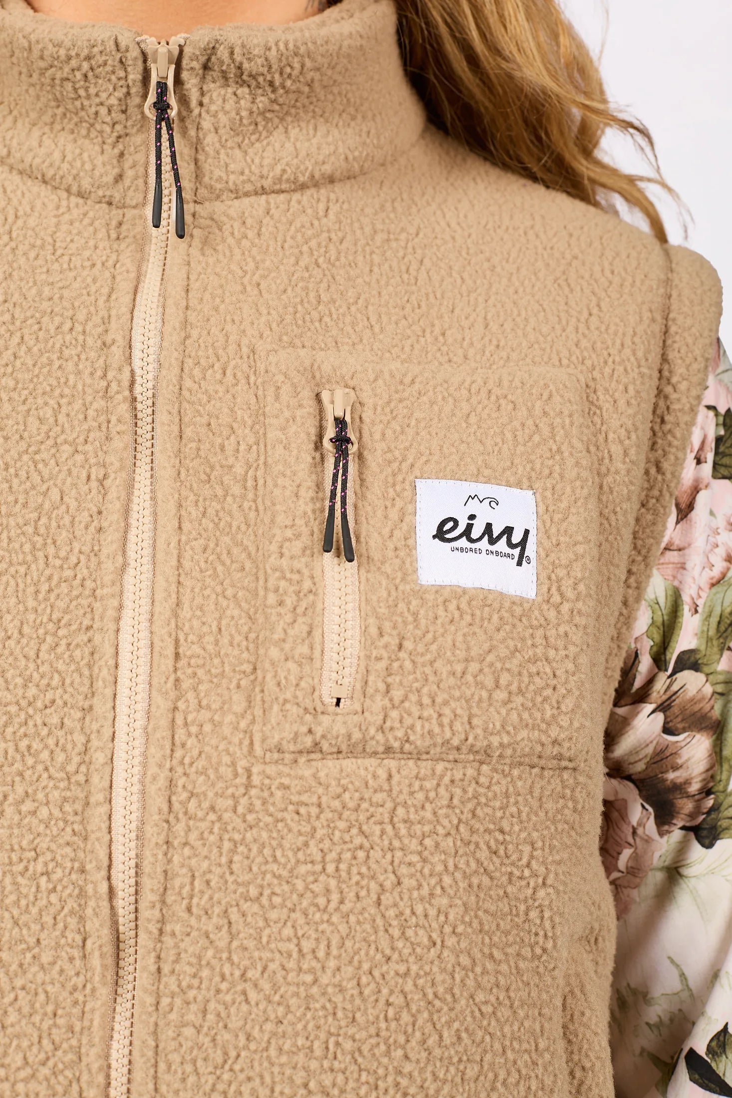Boxy Sherpa Vest - Sand