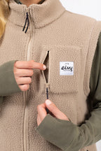 Boxy Sherpa Vest - Sand