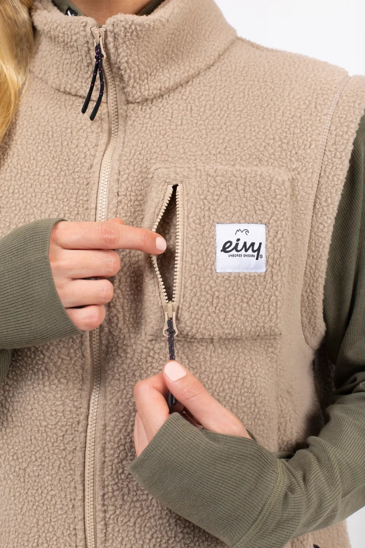Boxy Sherpa Vest - Sand