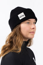 Foldable Knit Balaclava Beanie - Black