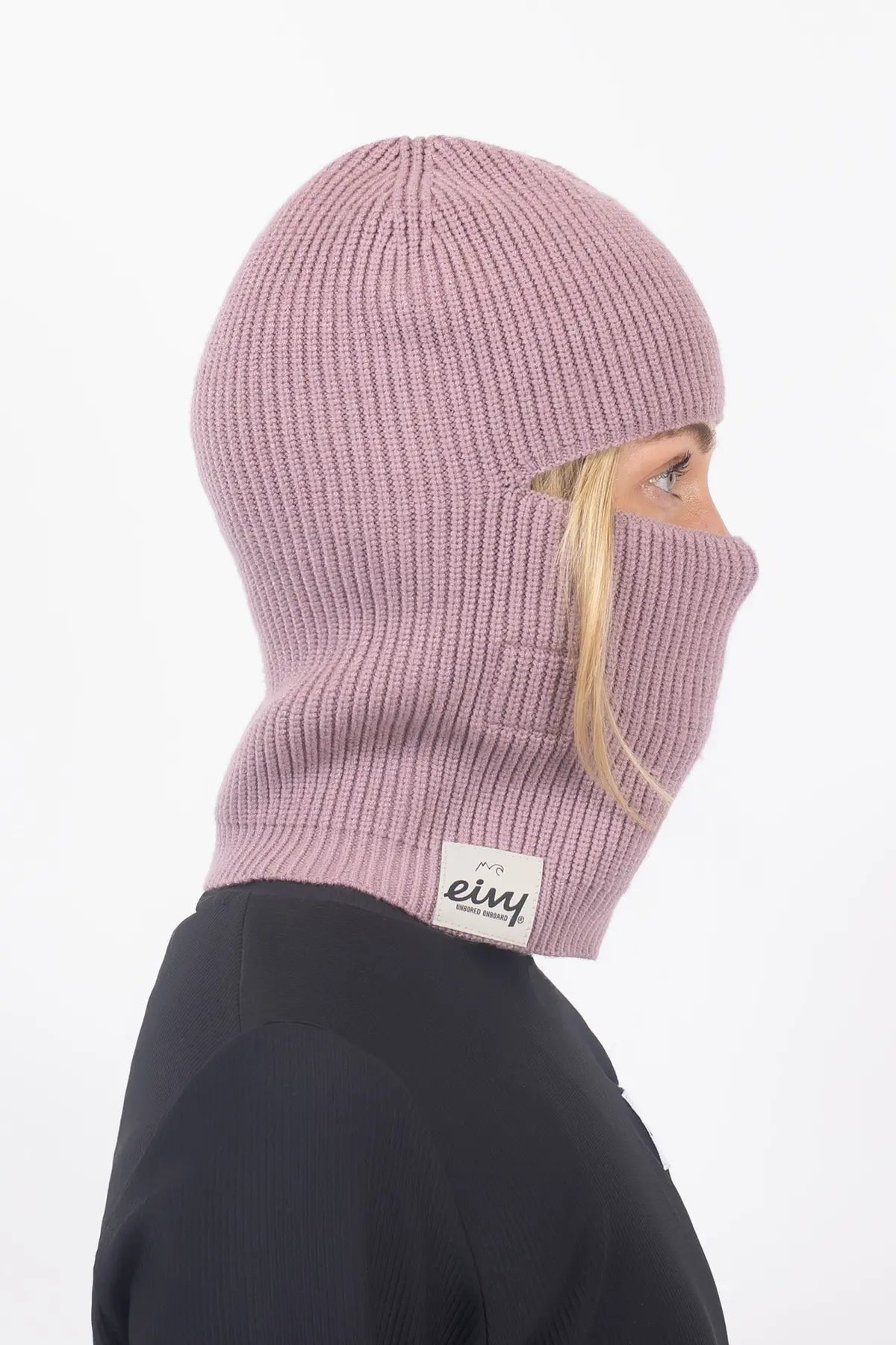 Foldable Knit Balaclava Beanie - Faded Woodrose