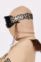 Foldable Knit Balaclava Beanie - Sand