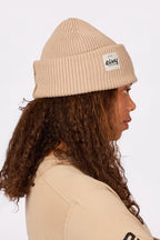 Foldable Knit Balaclava Beanie - Sand