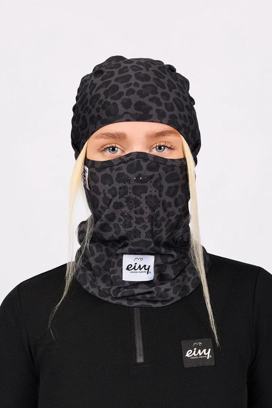 Hinge Balaclava Black Leopard – women's balaclava, thin under helmet