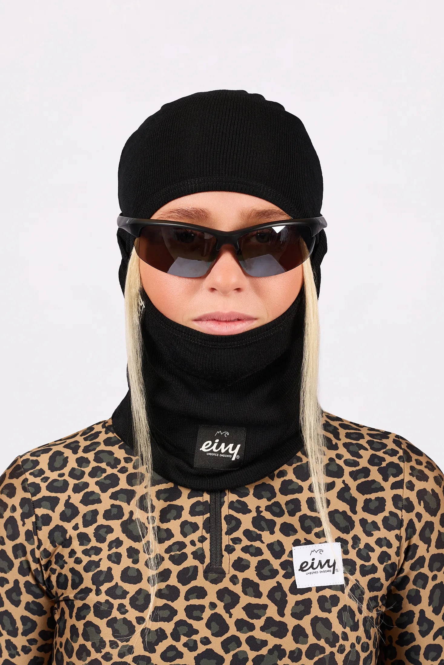 Hinge Merino Wool Rib Balaclava - Black