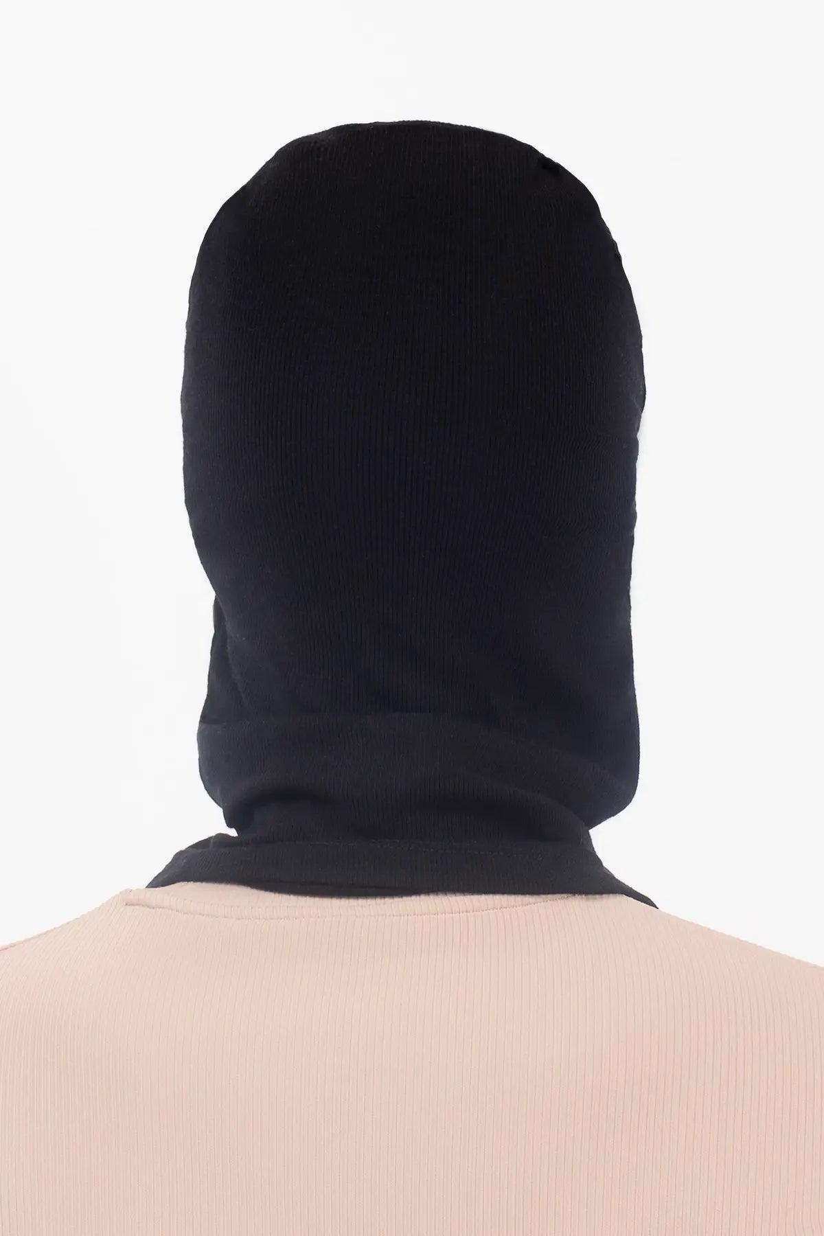 Hinge Merino Wool Rib Balaclava - Black