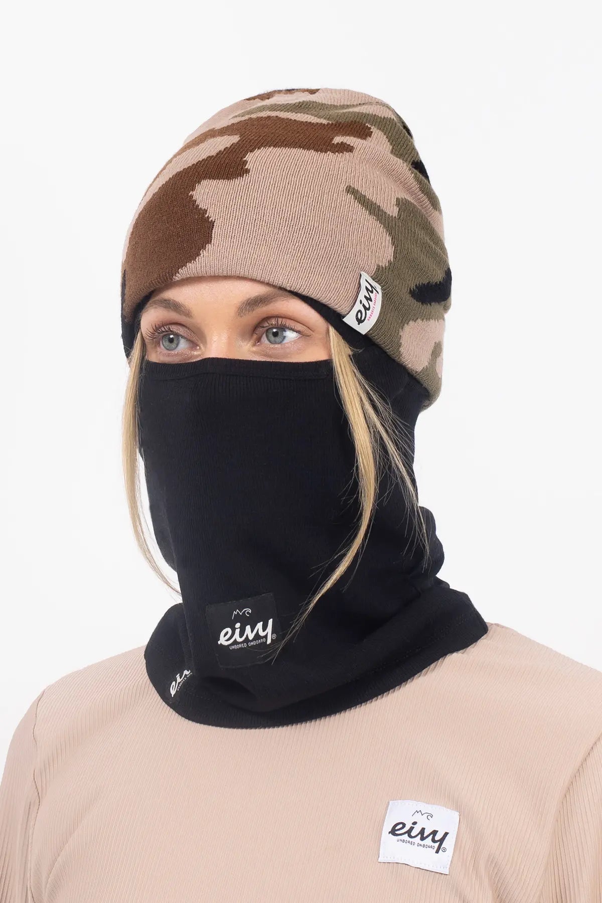 Hinge Merino Wool Rib Balaclava - Black