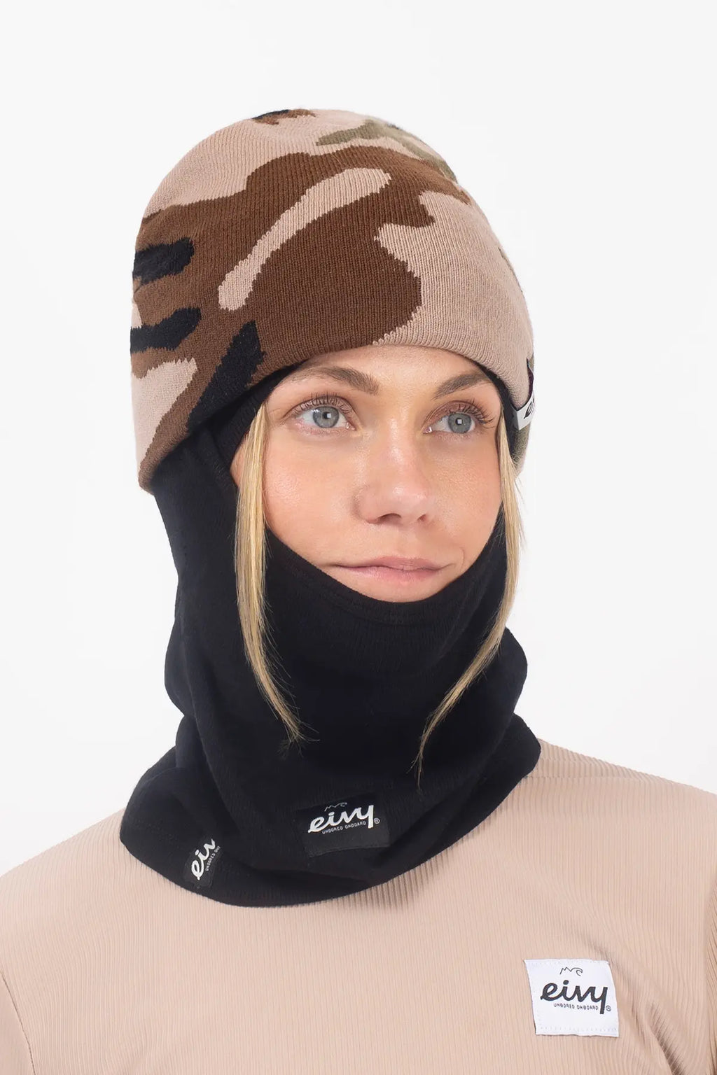 Hinge Merino Wool Rib Balaclava - Black