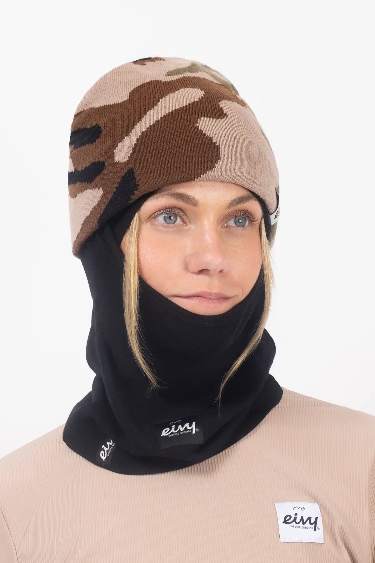 Hinge Merino Wool Rib Balaclava - Black