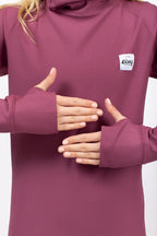 Icecold Gaiter Rib Top - Pinkgundy