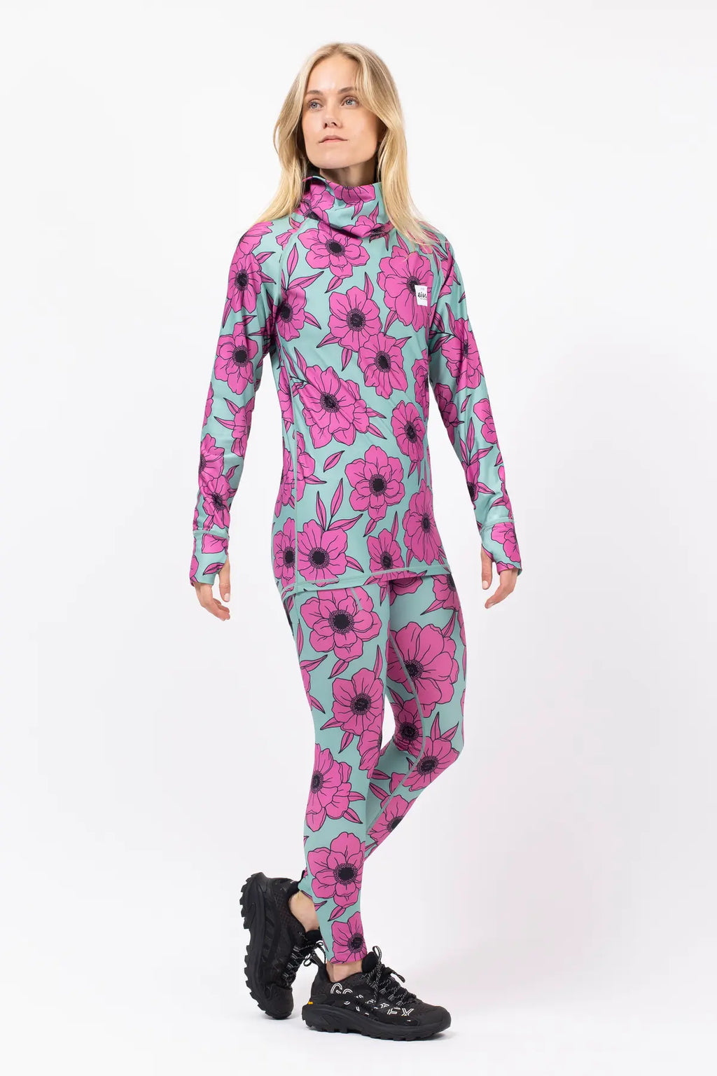 Icecold Gaiter Top - Turquoise Flower