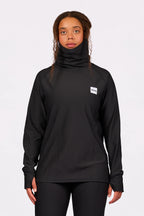 Loose Fit Gaiter Rib Top - Black