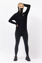Icecold Merino Wool Gaiter Rib Top - Black