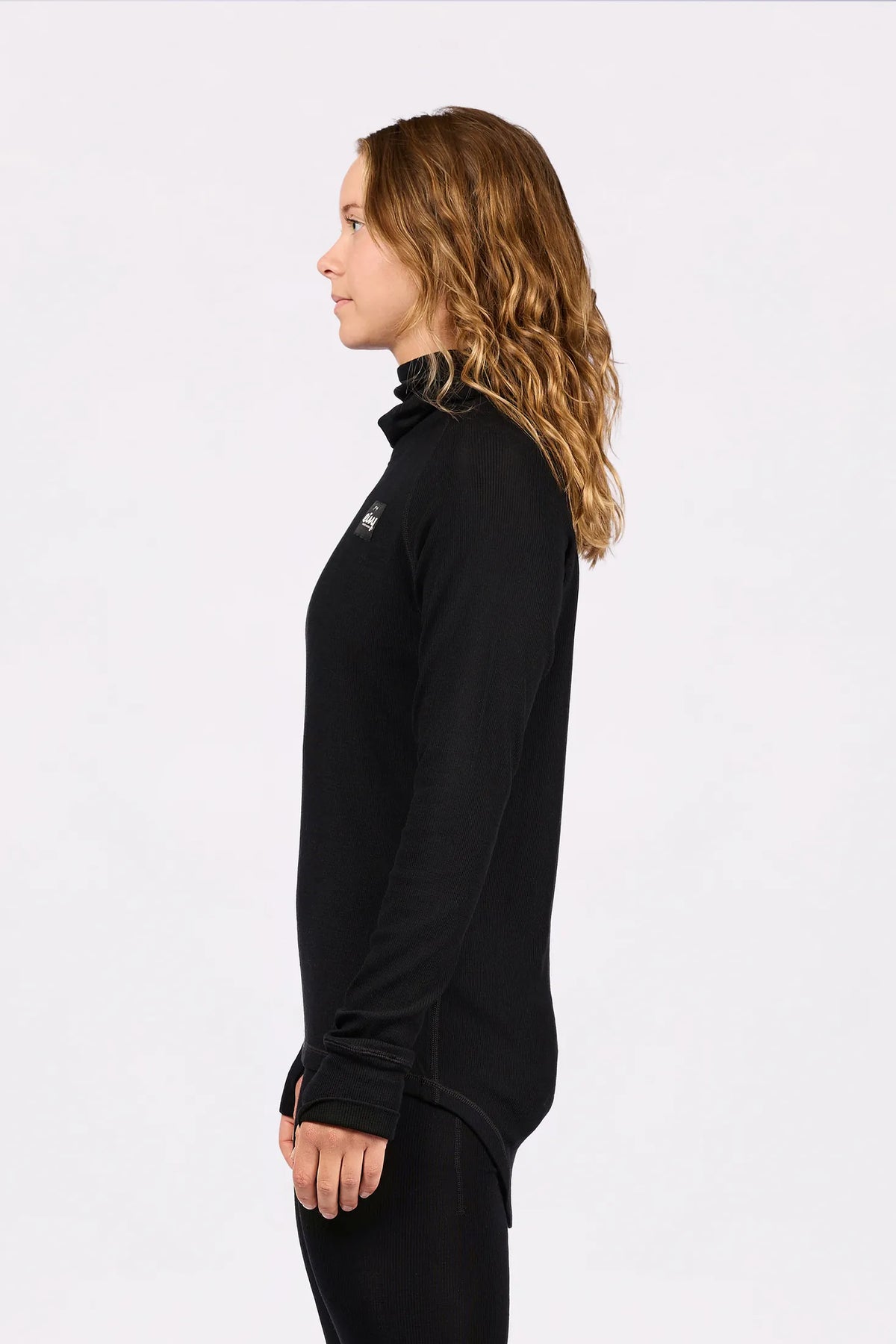 Icecold Merino Wool Gaiter Rib Top - Black