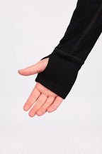 Icecold Merino Wool Gaiter Rib Top - Black