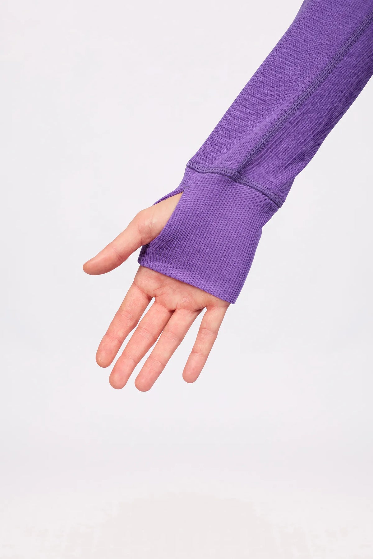 Icecold Merino Wool Rib Top - Grape