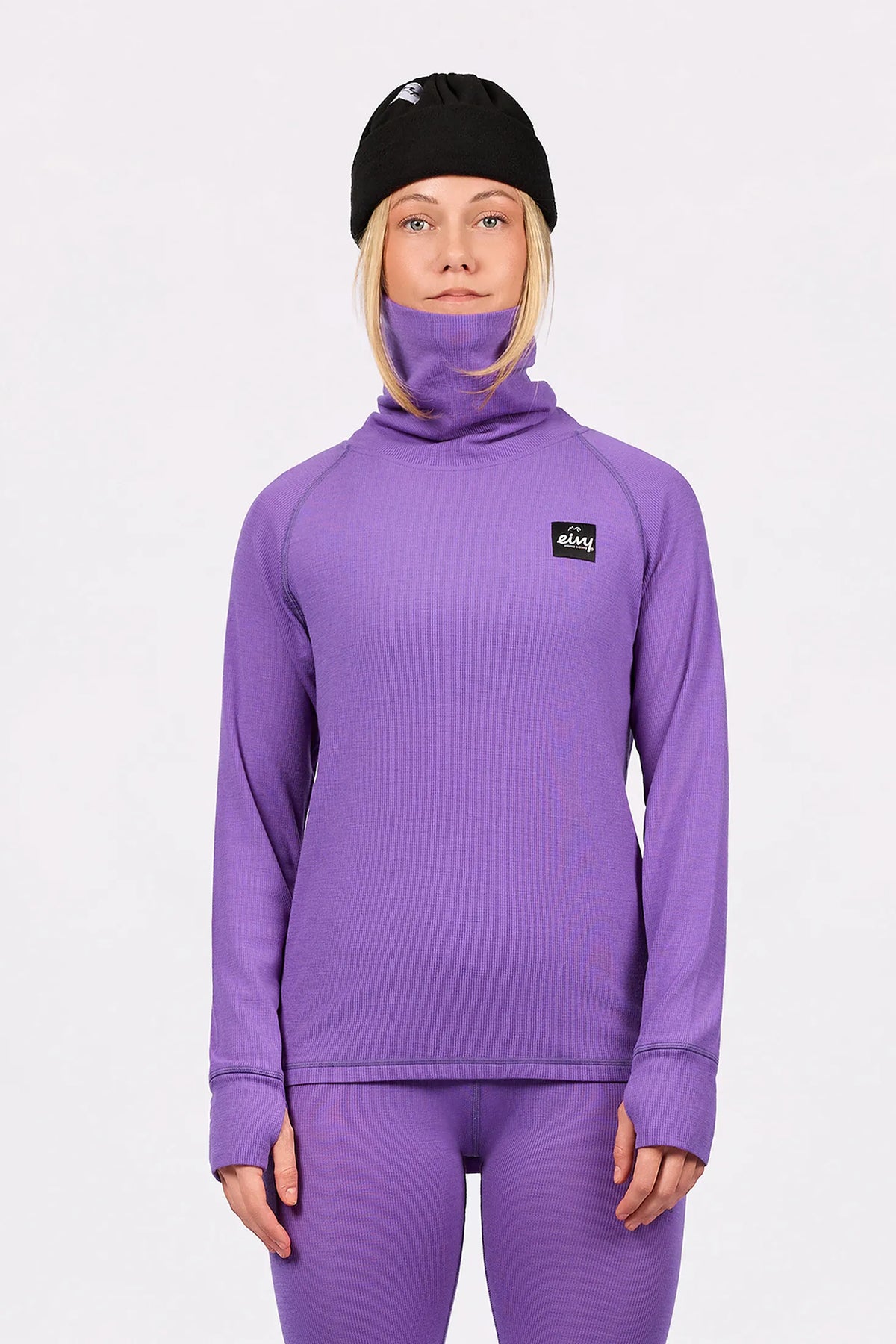 Icecold Merino Wool Rib Top - Grape