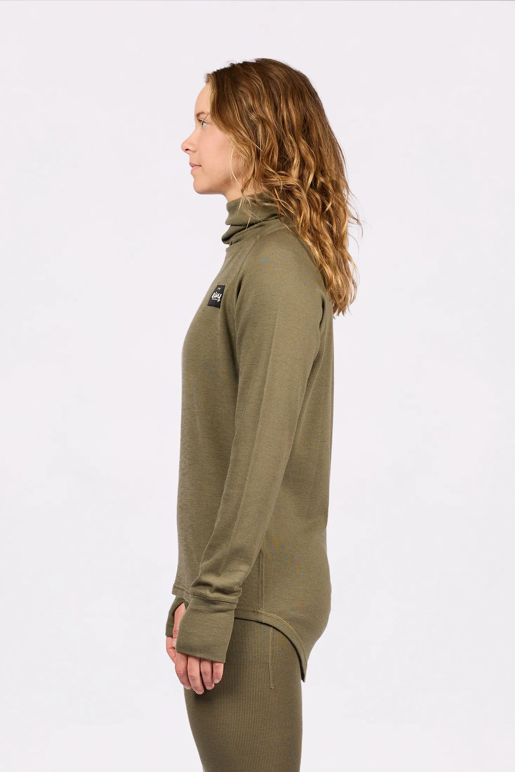 Icecold Merino Wool Gaiter Rib Top - Olive