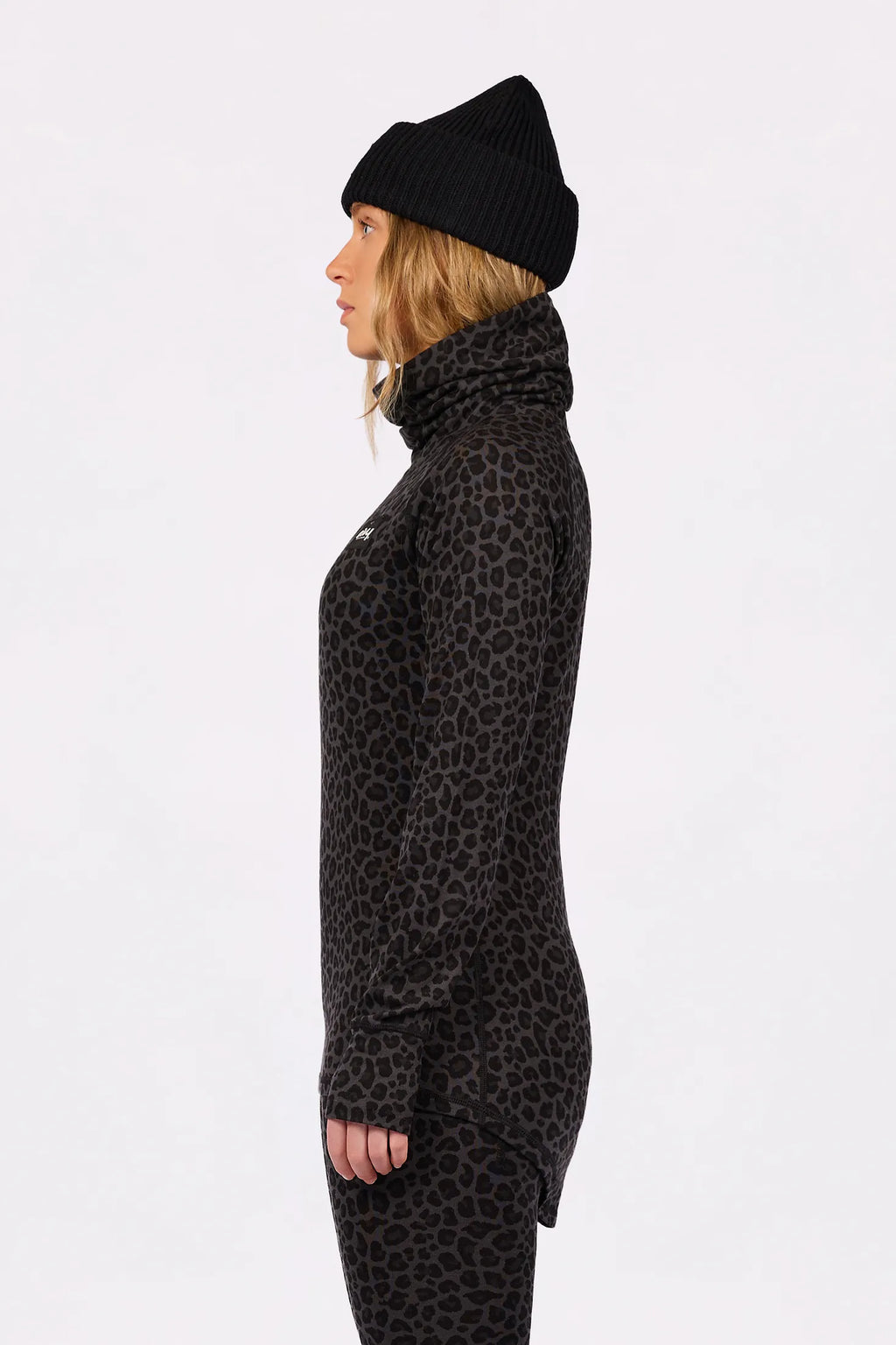 Icecold Merino Wool Top - Black Leopard
