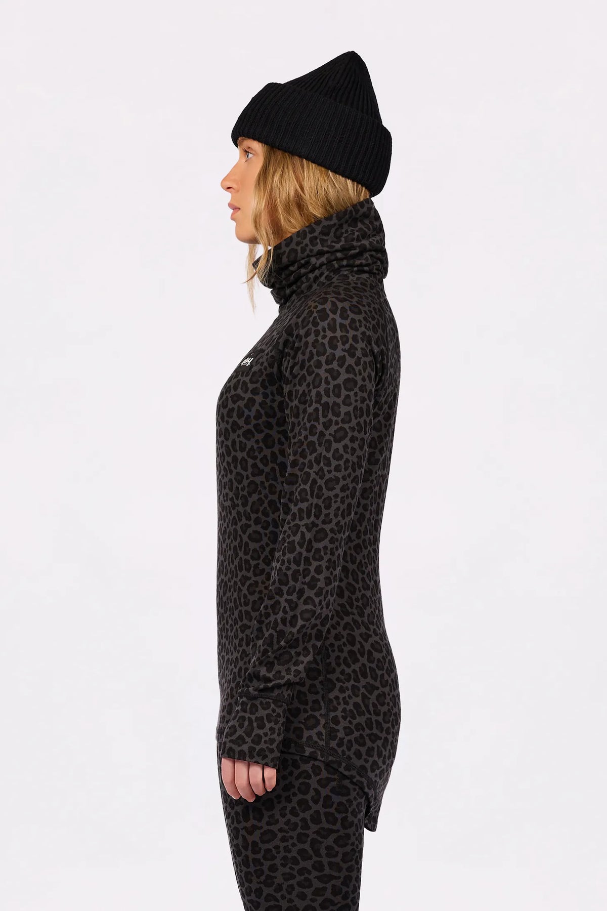 Icecold Merino Wool Top - Black Leopard