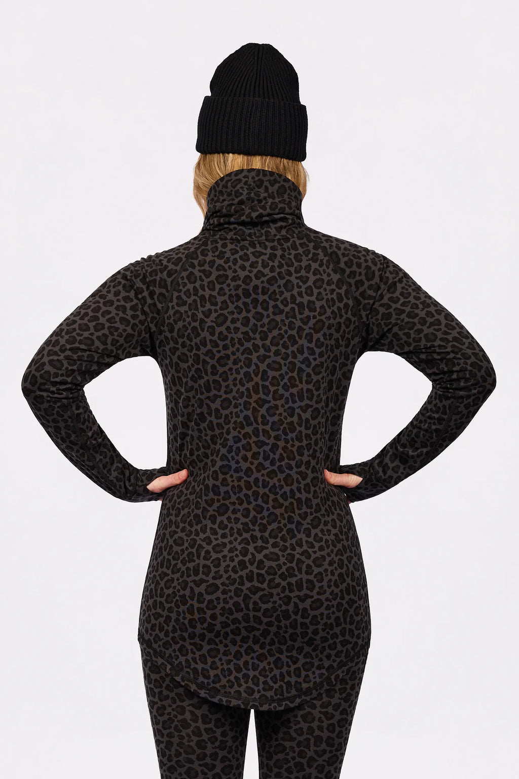 Icecold Merino Wool Top - Black Leopard