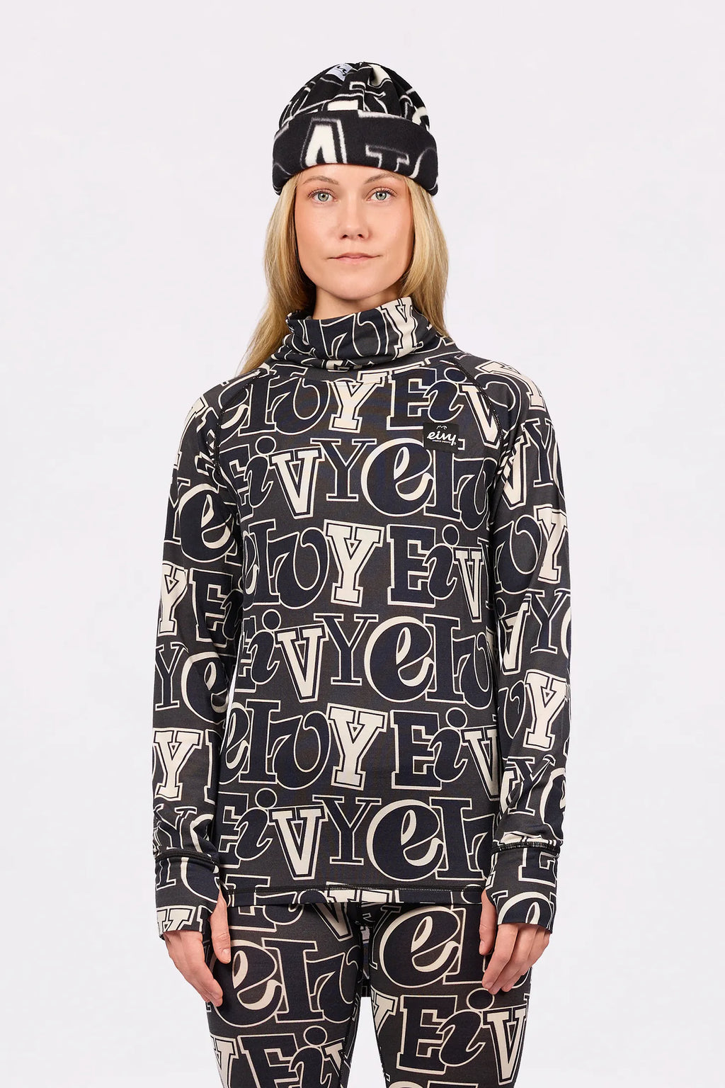 Icecold Merino Wool Top - Typo Black