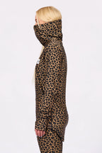 Icecold Top Leopard – women's base layer top with collar, image 2