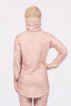 Icecold Top Pastel Zebra – women's base layer top with collar, image 7