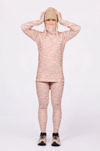 Icecold Top Pastel Zebra – women's base layer top with collar, image 4