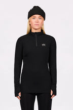 Journey Merino Wool Rib Top - Black