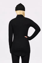 Journey Merino Wool Rib Top - Black
