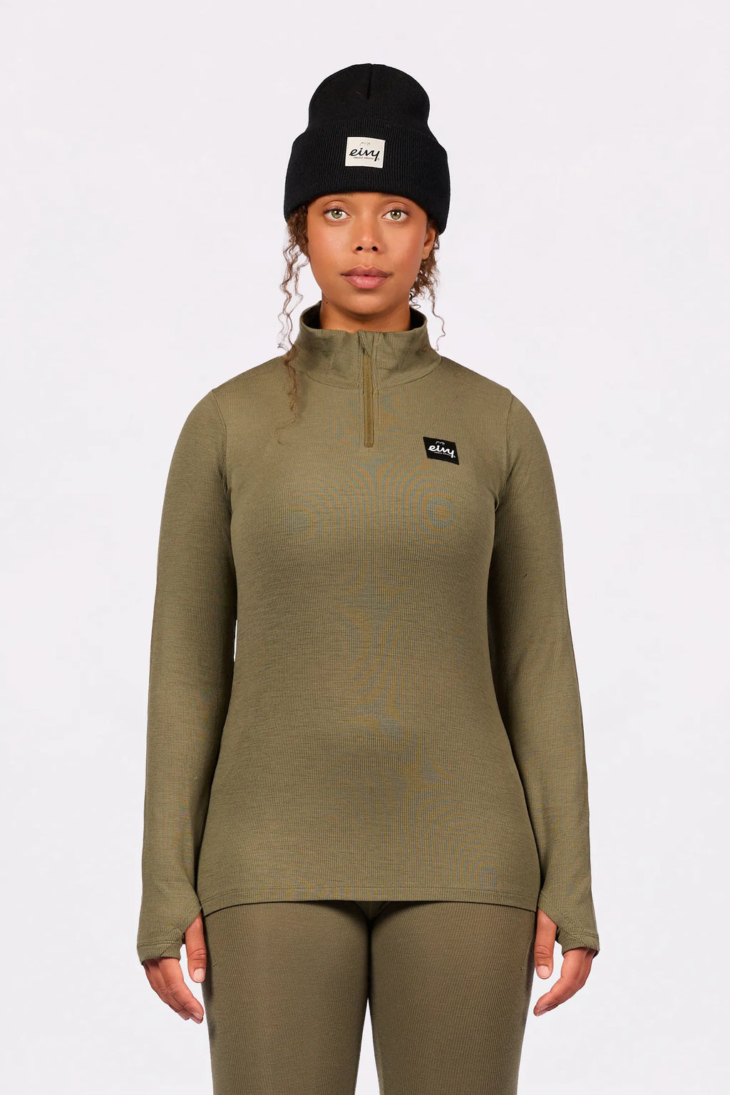 Journey Merino Wool Rib Top - Olive